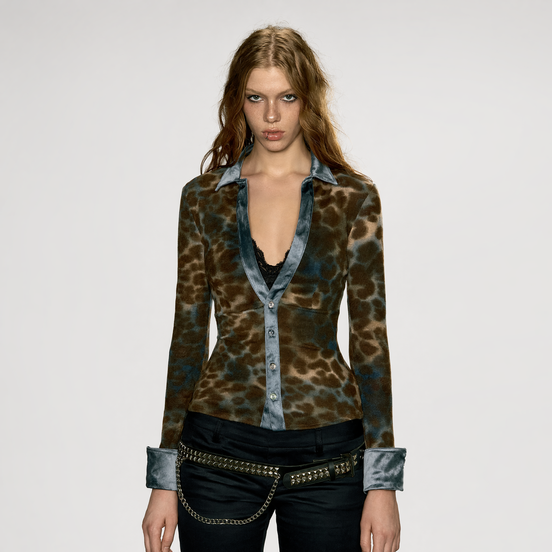 Patterned Waist Knit Top