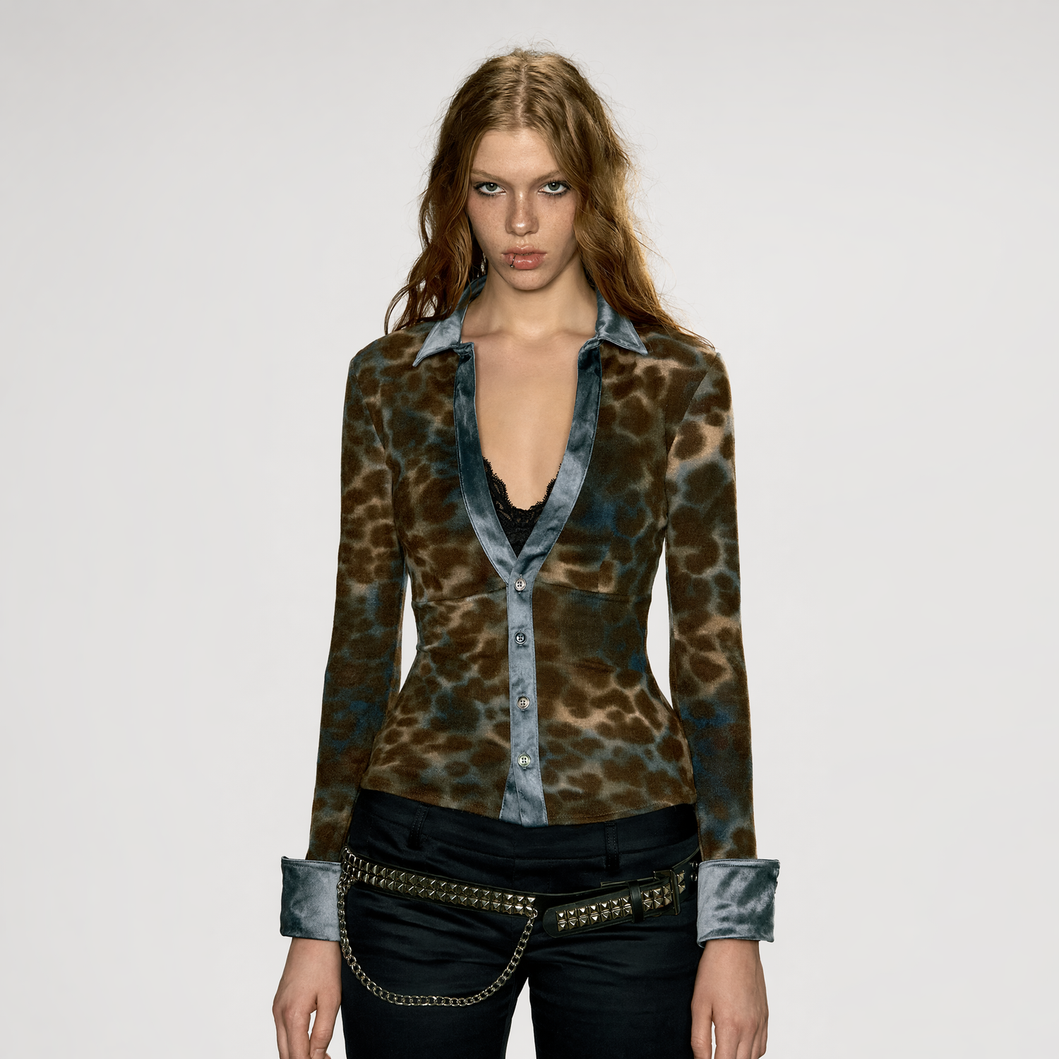 Patterned Waist Knit Top