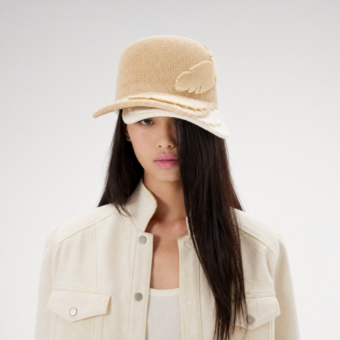 Feather Appliqué Felt Hat