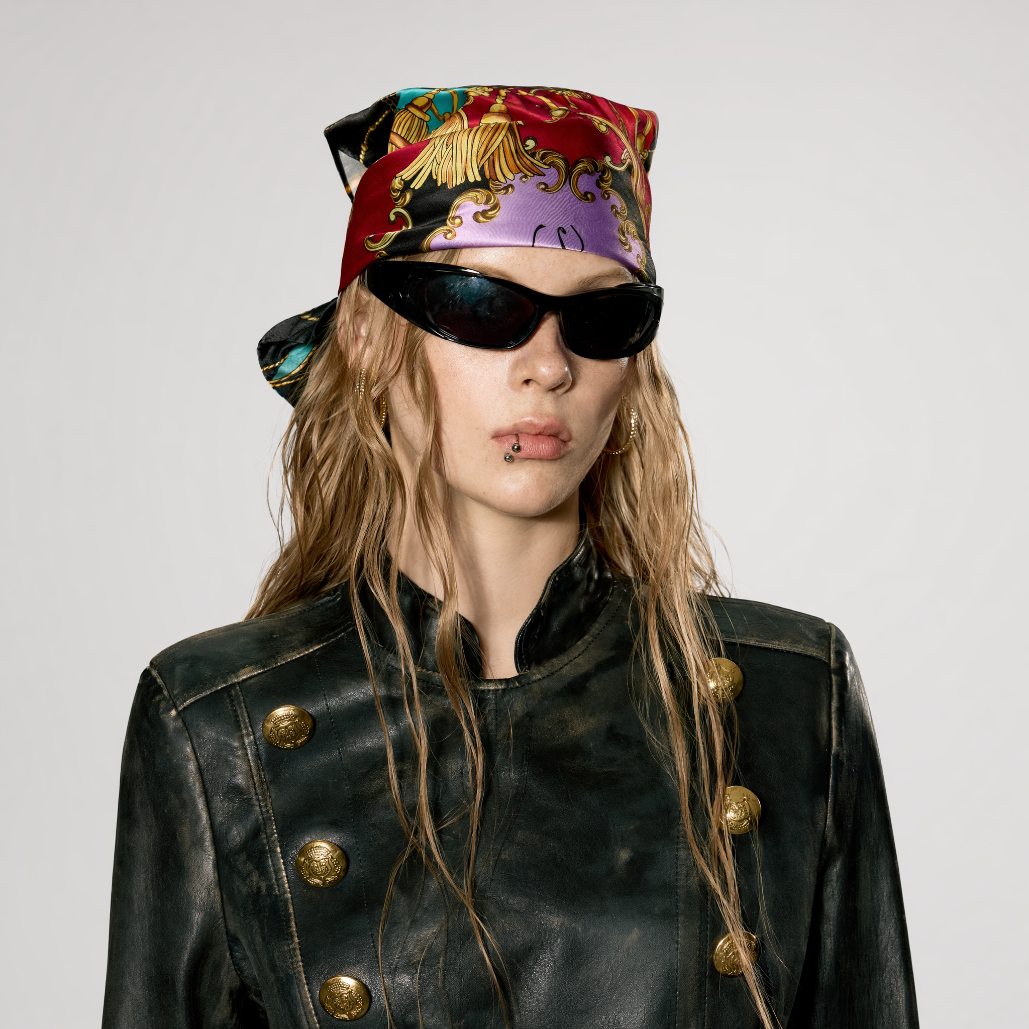 Baroque Chain Silk Scarf