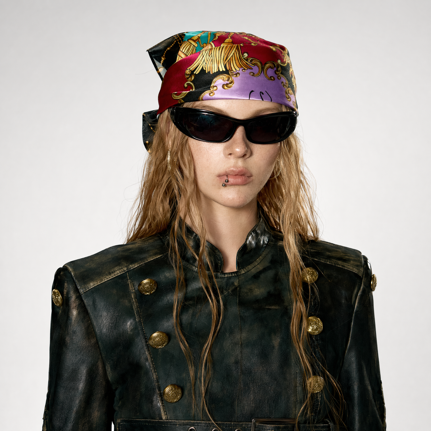 Baroque Chain Silk Scarf