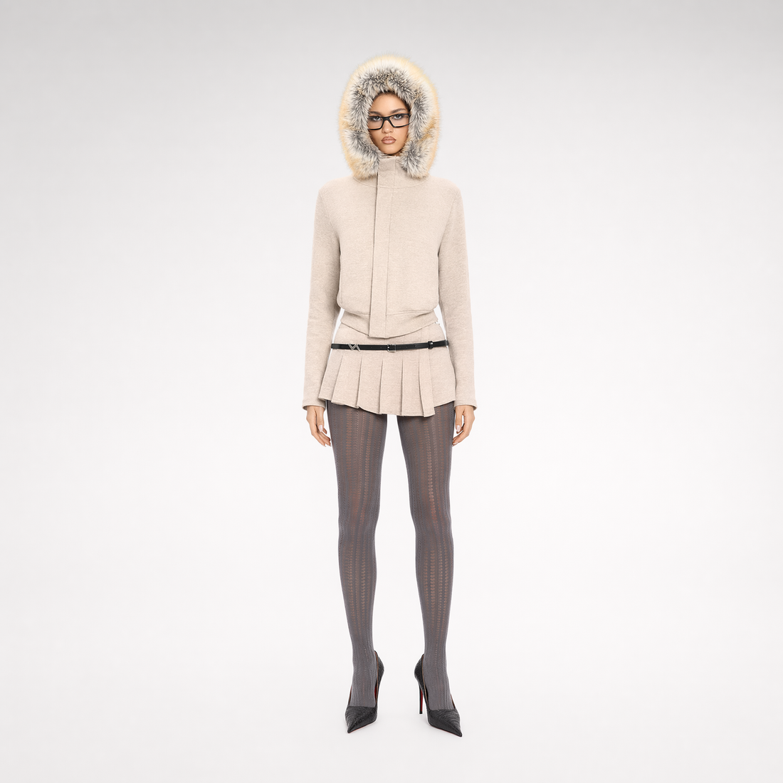 Hooded Plush Zip Set