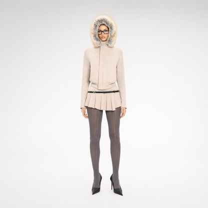 Hooded Plush Zip Set