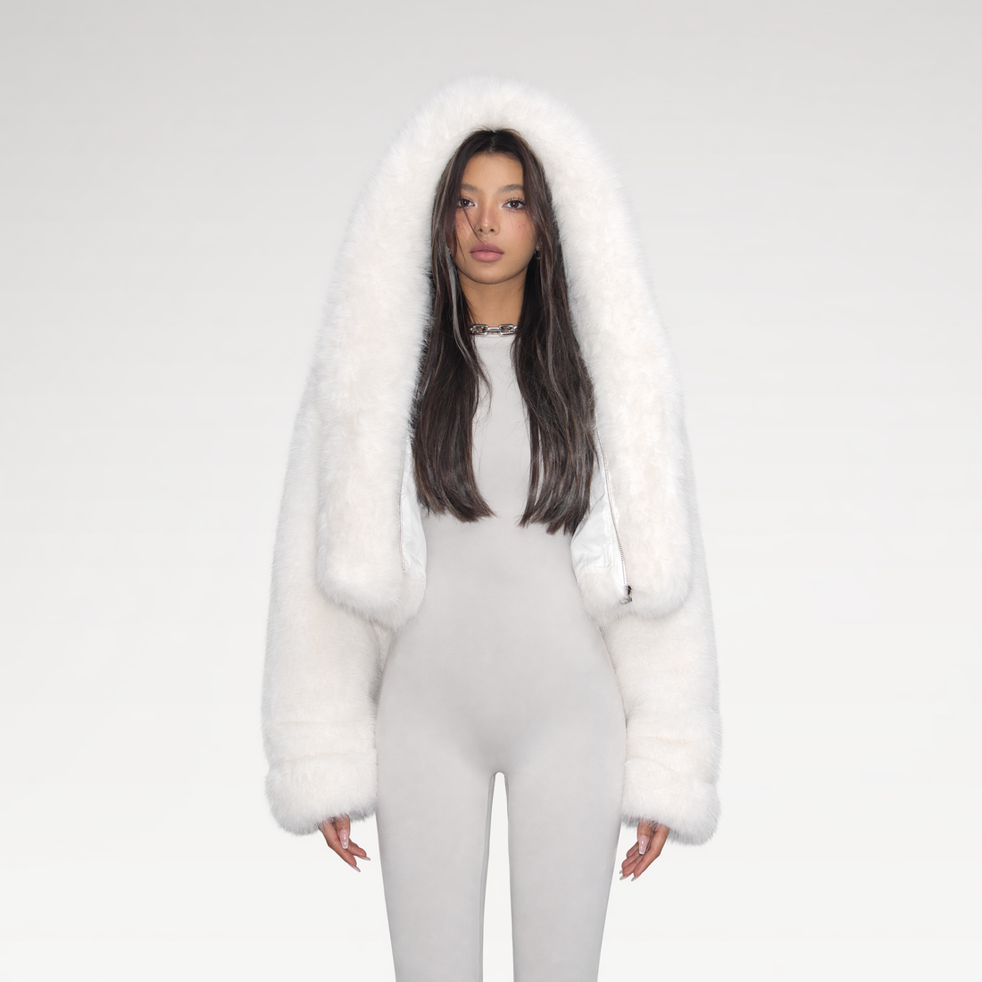 Faux Fur Hooded Jacket