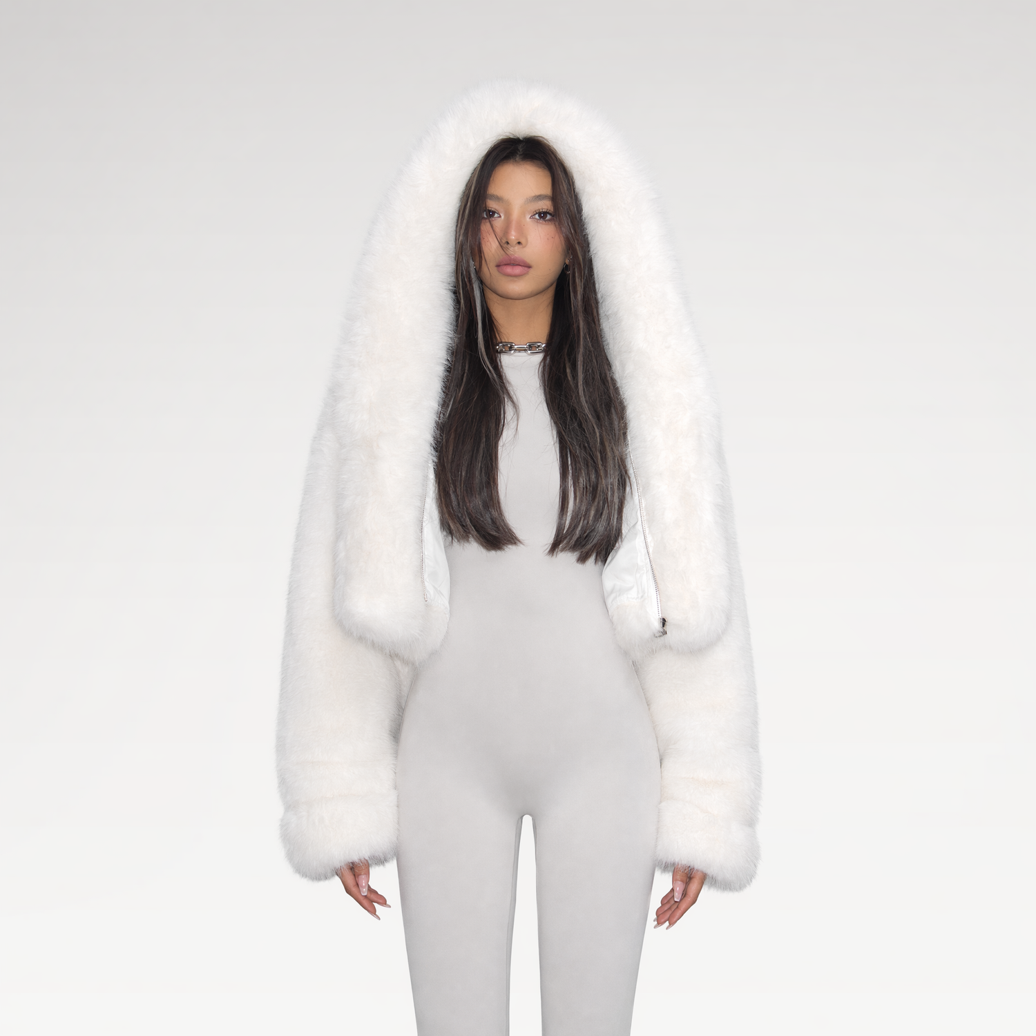 Faux Fur Hooded Jacket