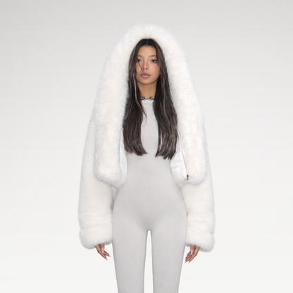 Faux Fur Hooded Jacket