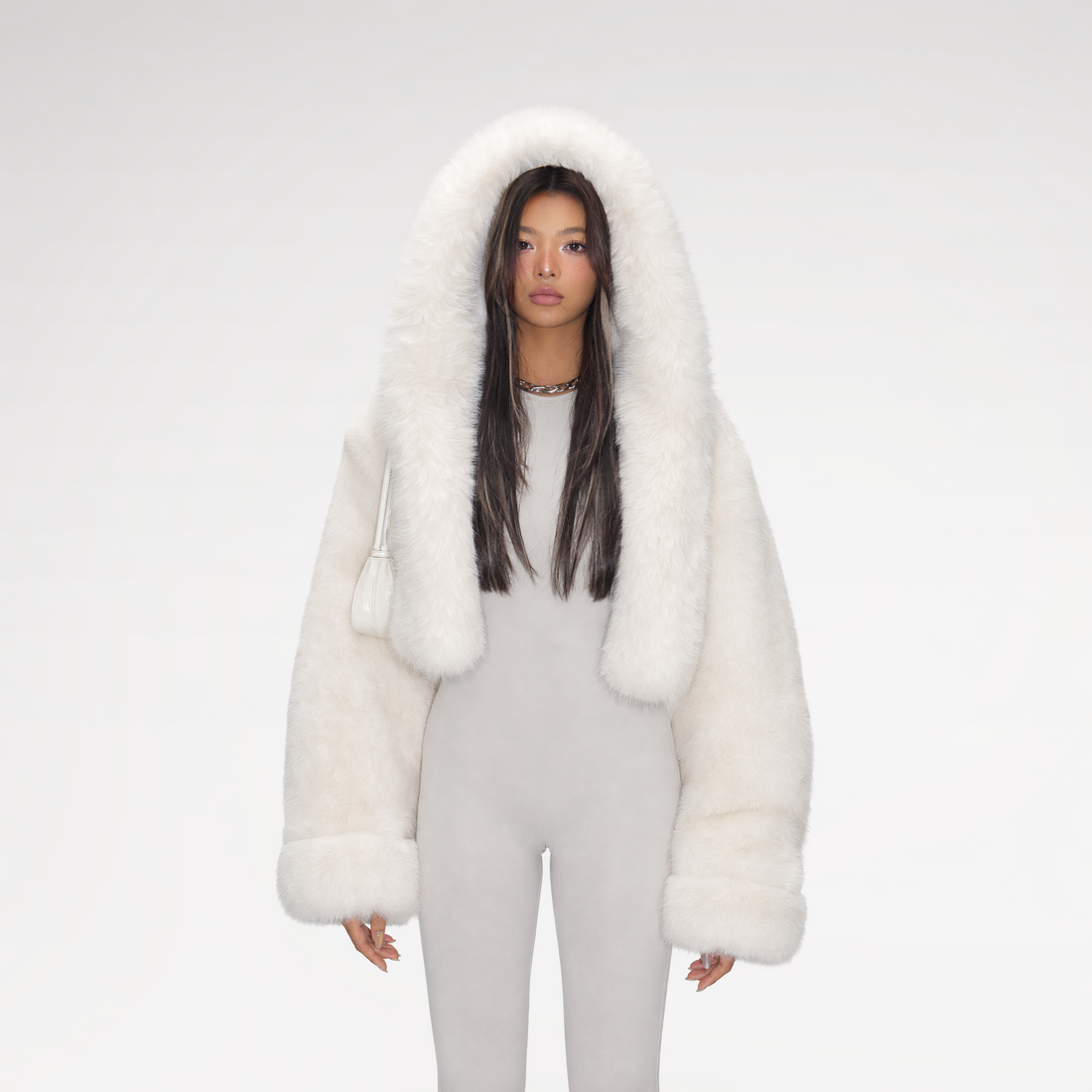 Faux Fur Hooded Jacket