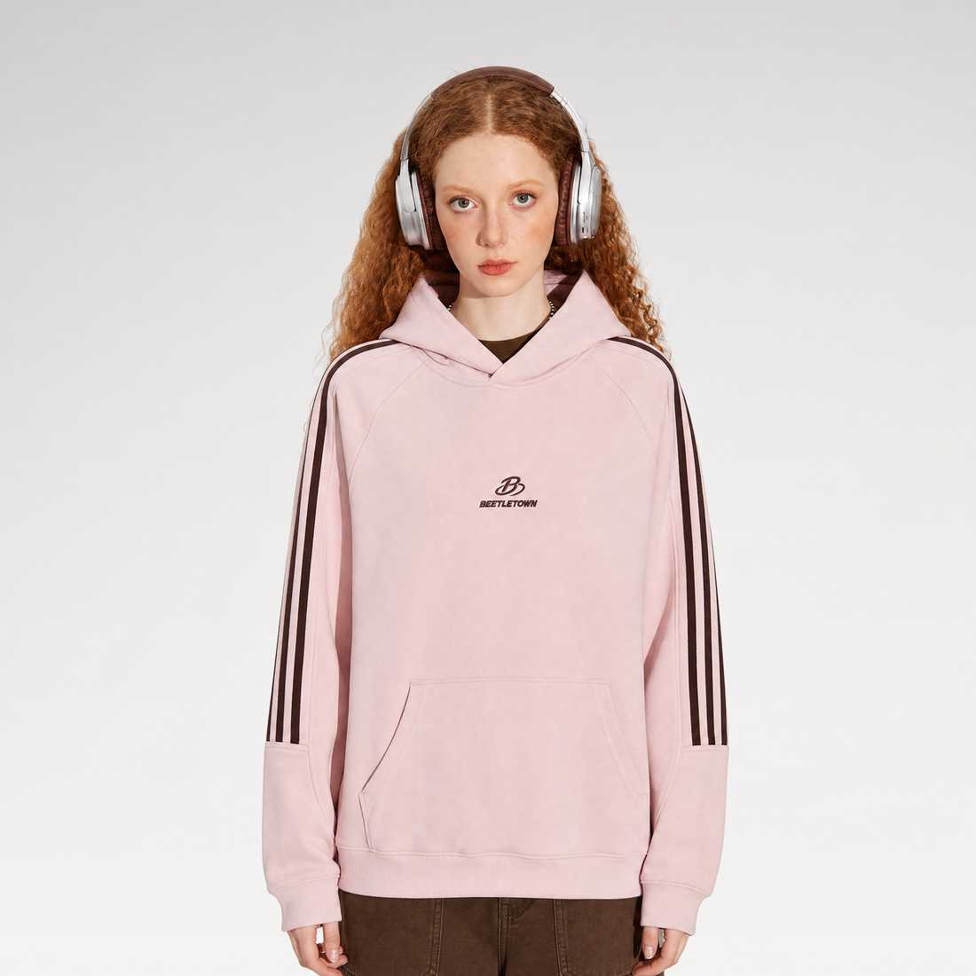 Striped Oversized Pullover Hoodie