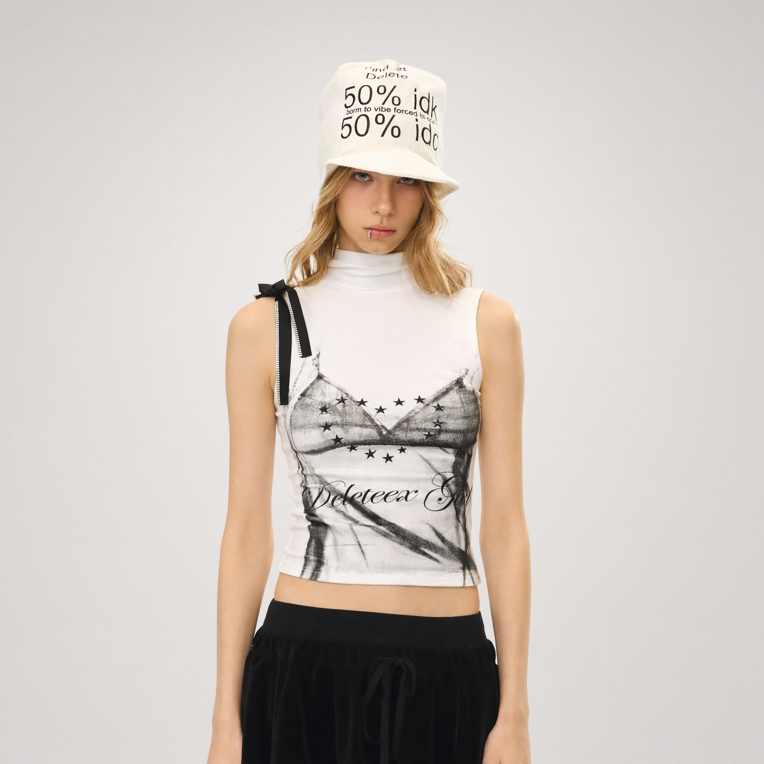Designer Print Sleeveless Top