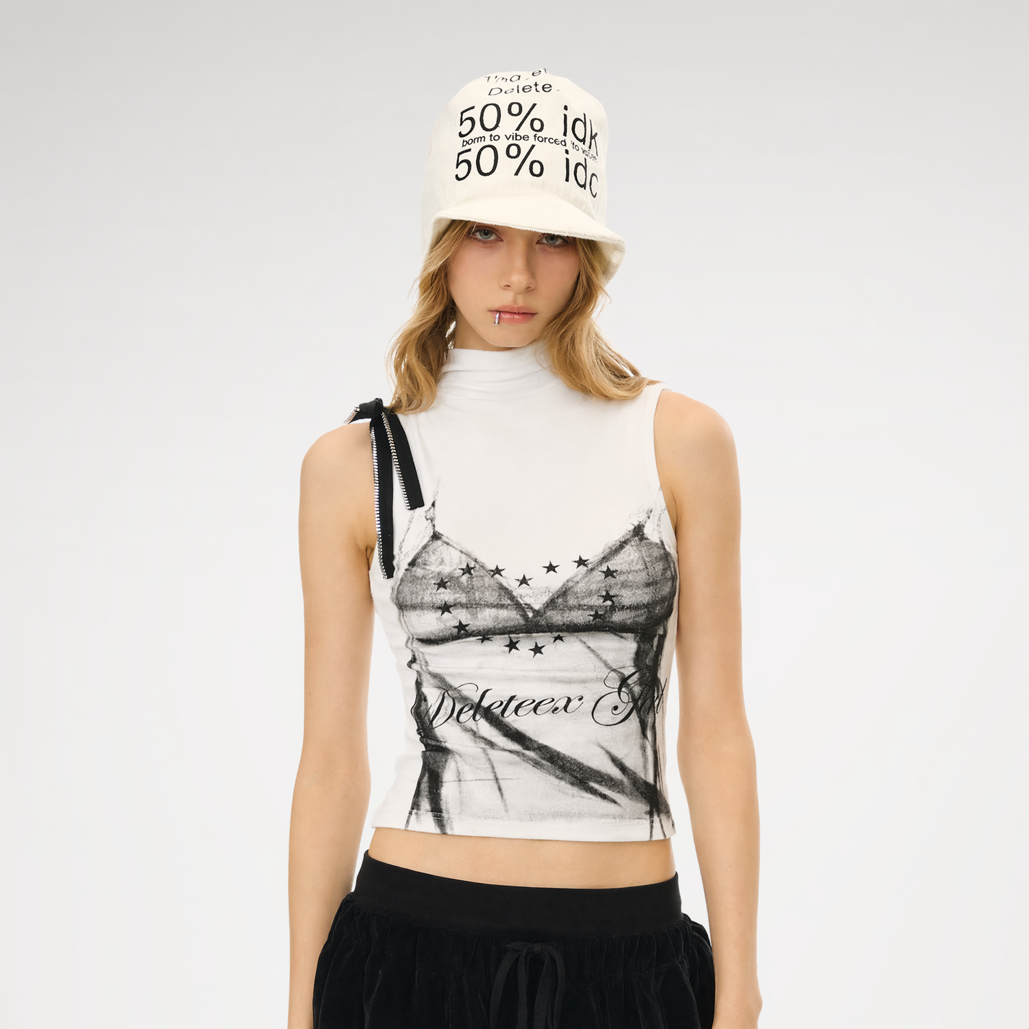 Designer Print Sleeveless Top