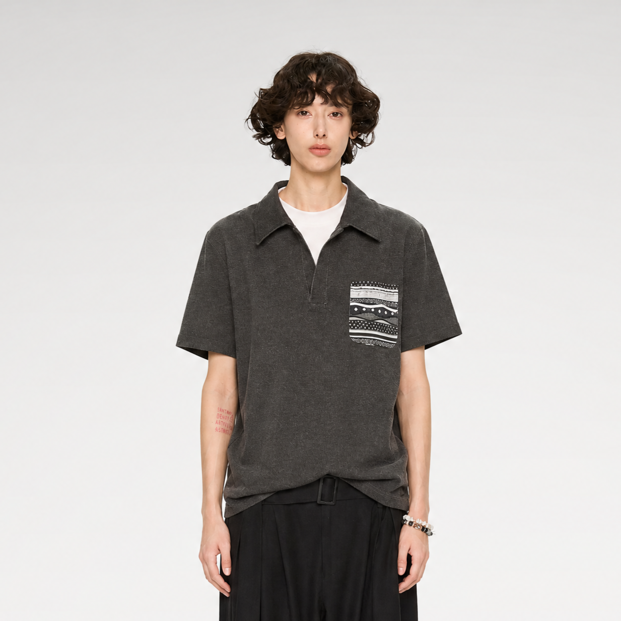 Fair Isle Tailored Polo Shirt