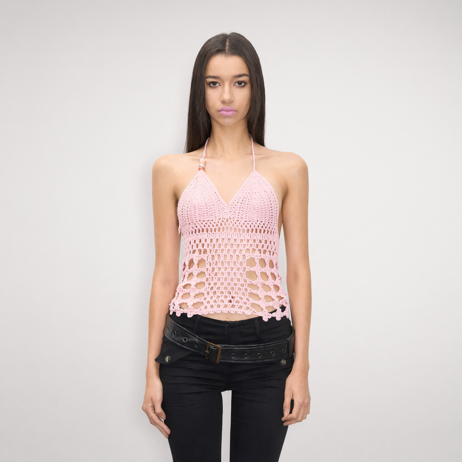Handmade Crochet V-Neck Top