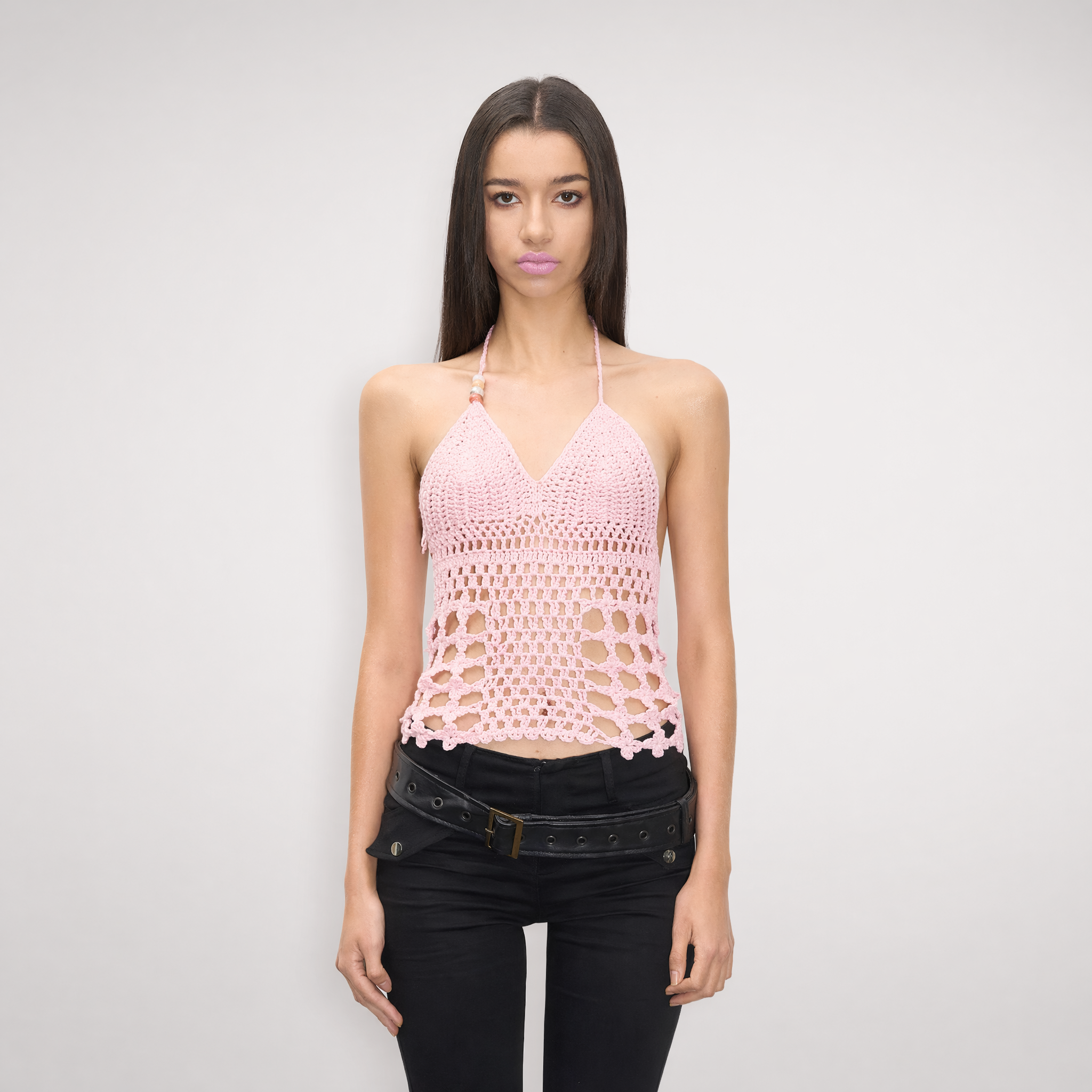 Handmade Crochet V-Neck Top