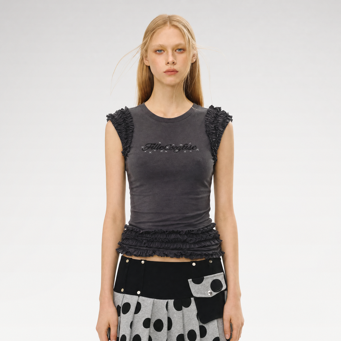 Layered Ruffle Knit Tee