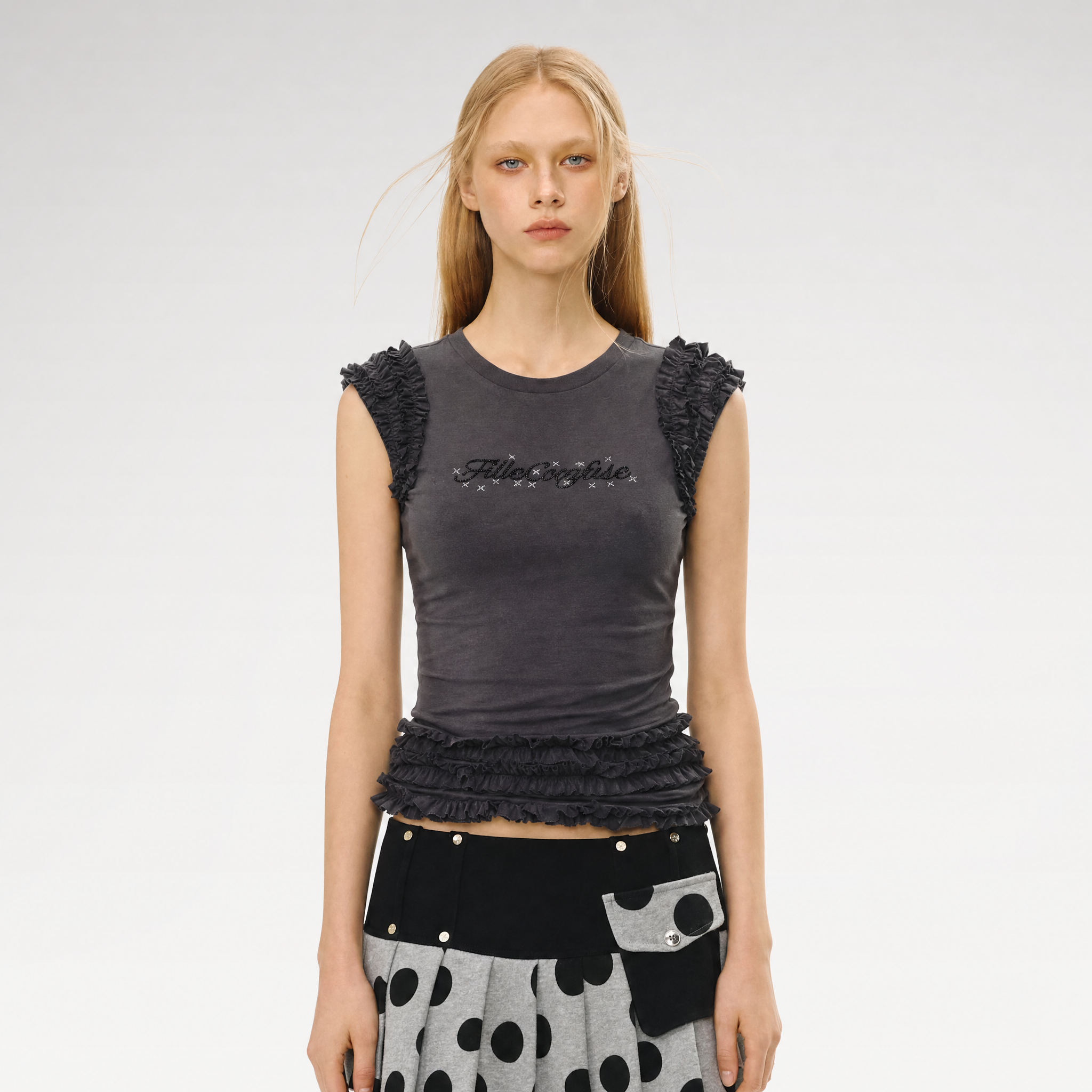 Layered Ruffle Knit Tee