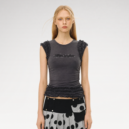 Layered Ruffle Knit Tee