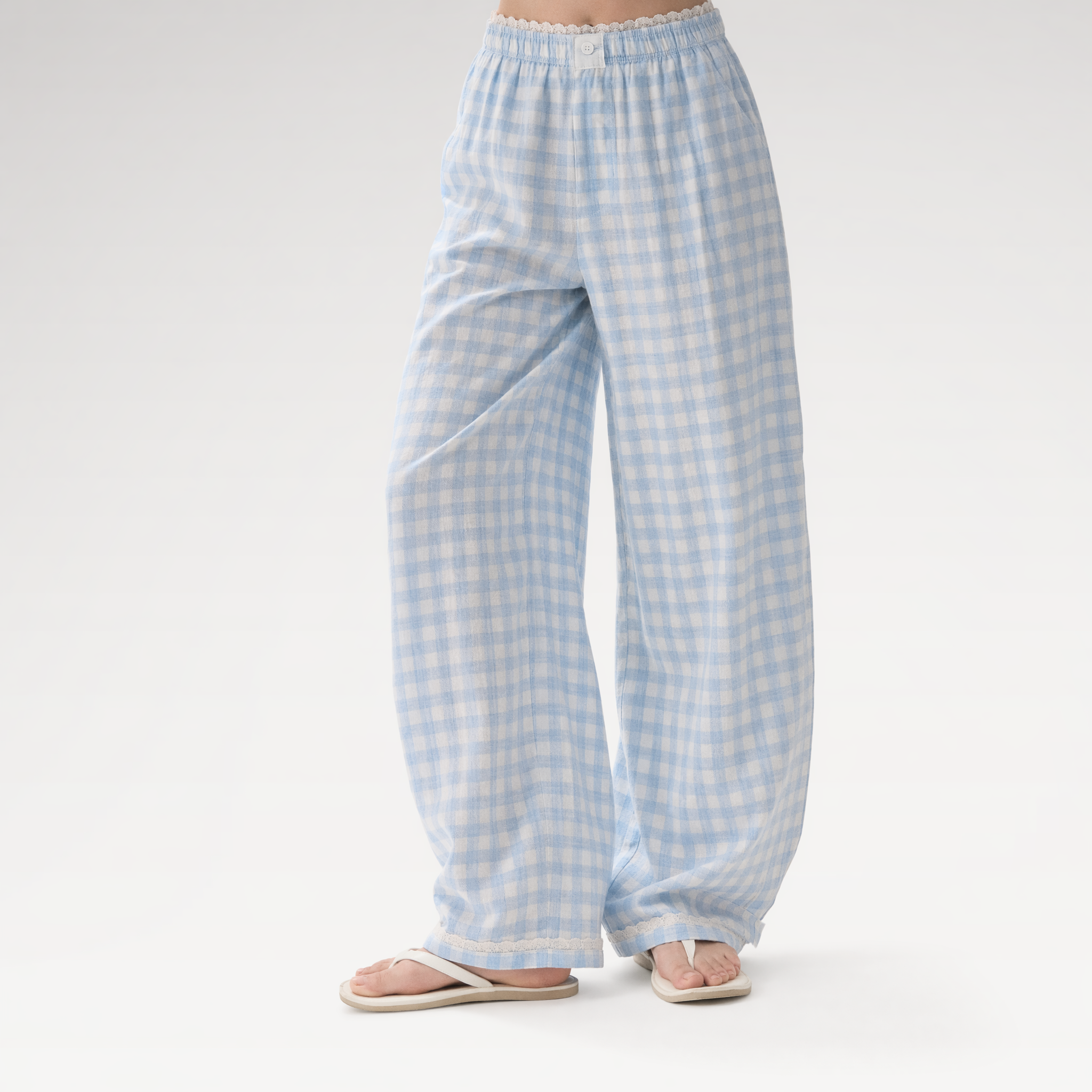 Lyocell Linen Wide-Leg Pants