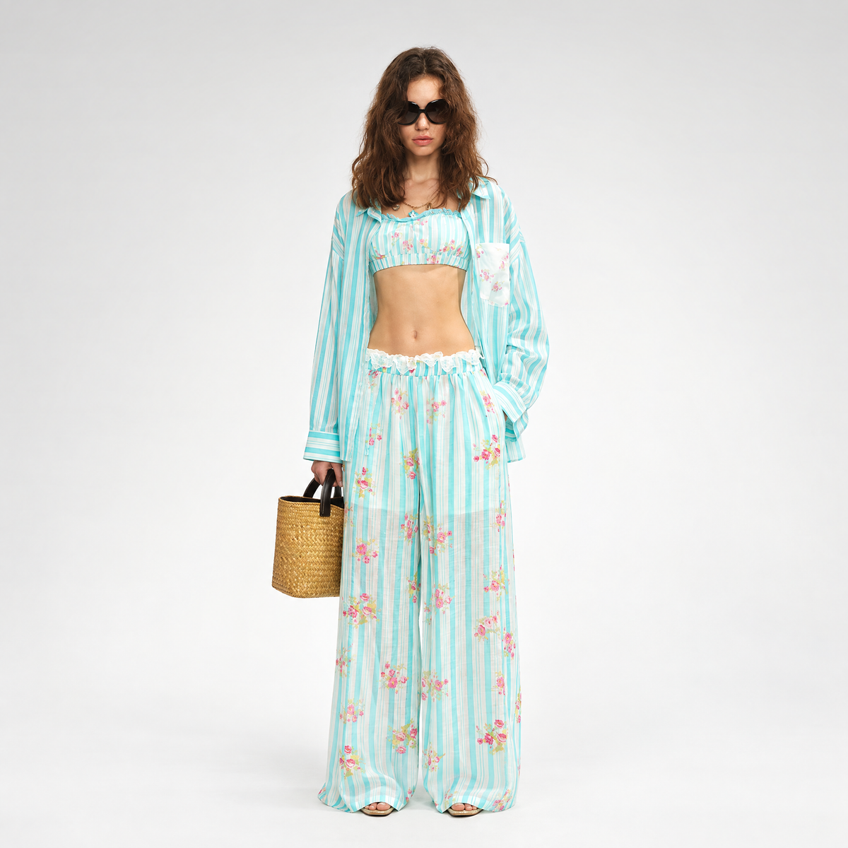 Ramie Striped Relaxed Set