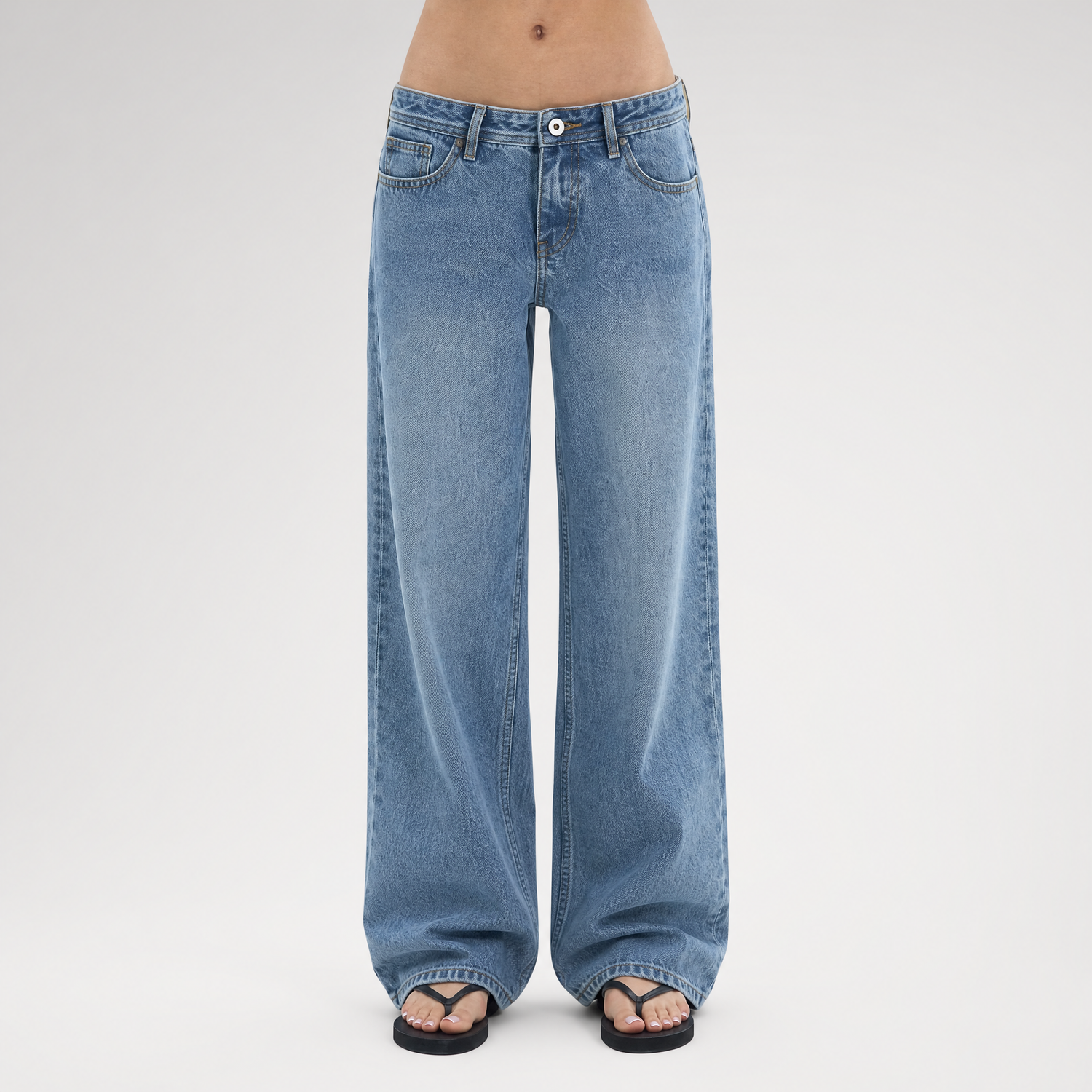 Low-Waist Sky Blue Jeans