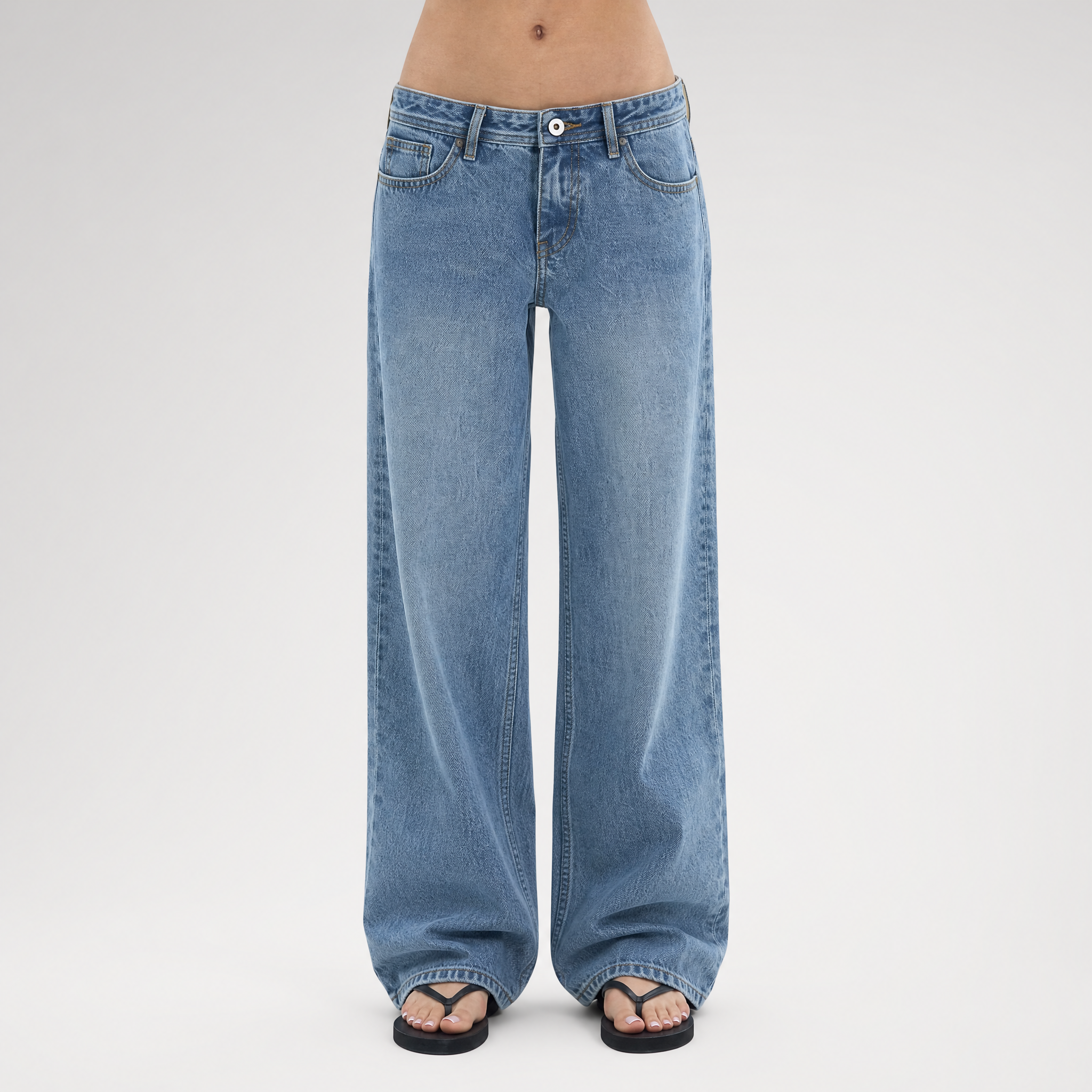Low-Waist Sky Blue Jeans