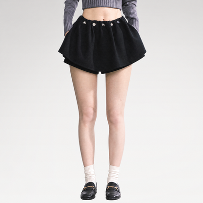 Wool Balloon A-Line Skirt