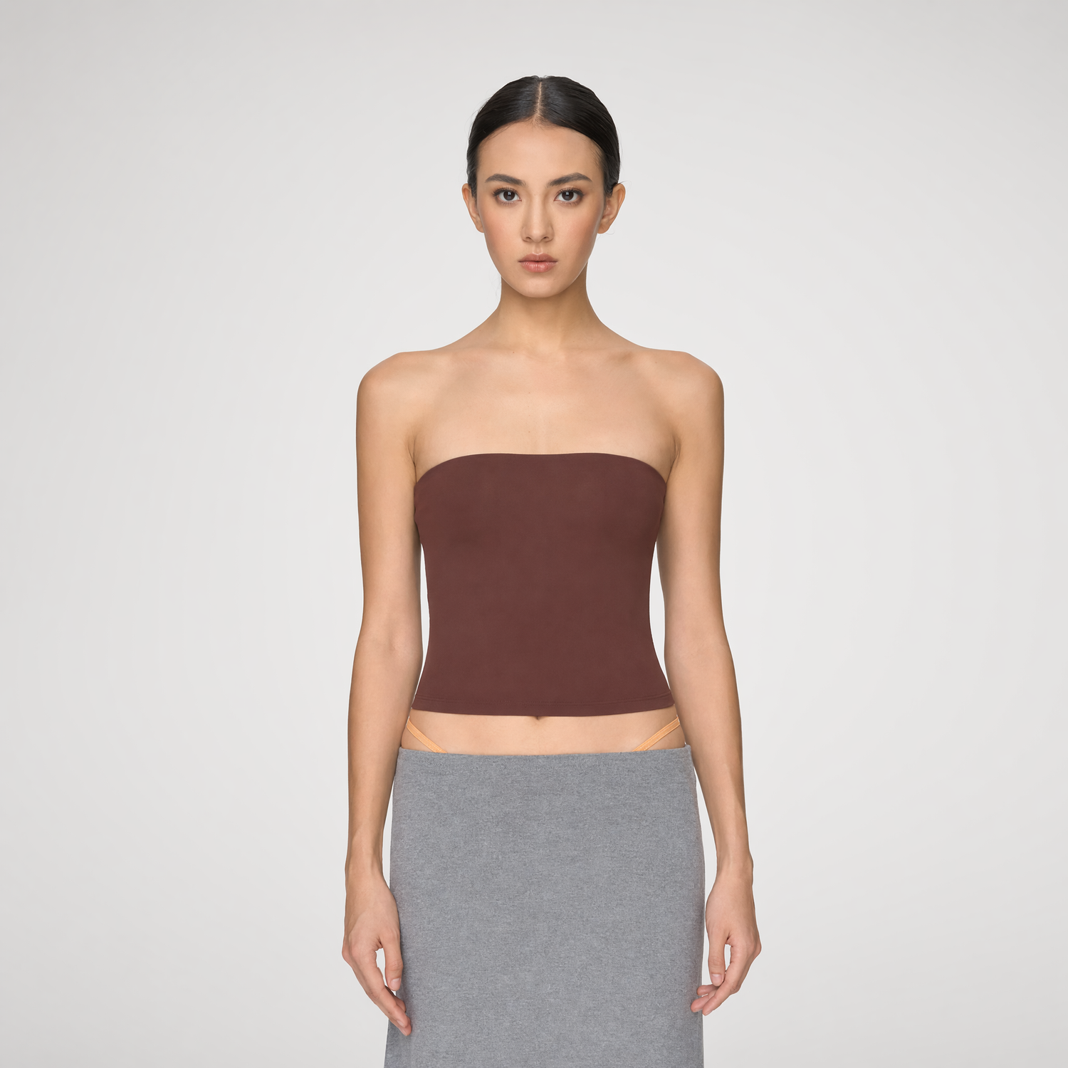 Imported Brushed Bustier Top