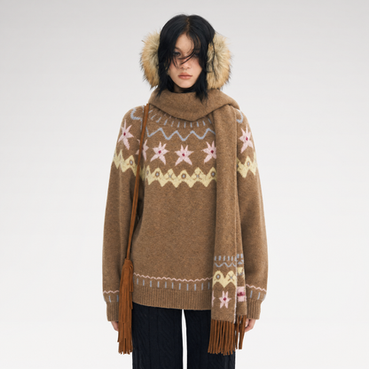 Fair Isle Wool Scarf