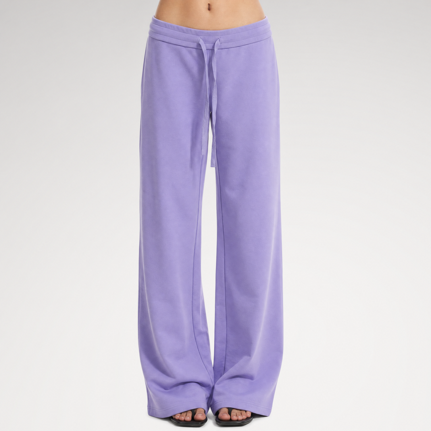 Washed Ribbed Low-Rise Sweatpants