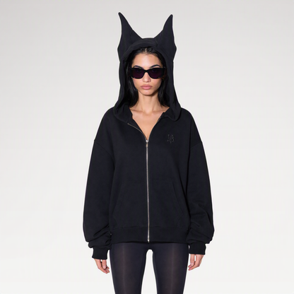Devil Ear Zip Hoodie
