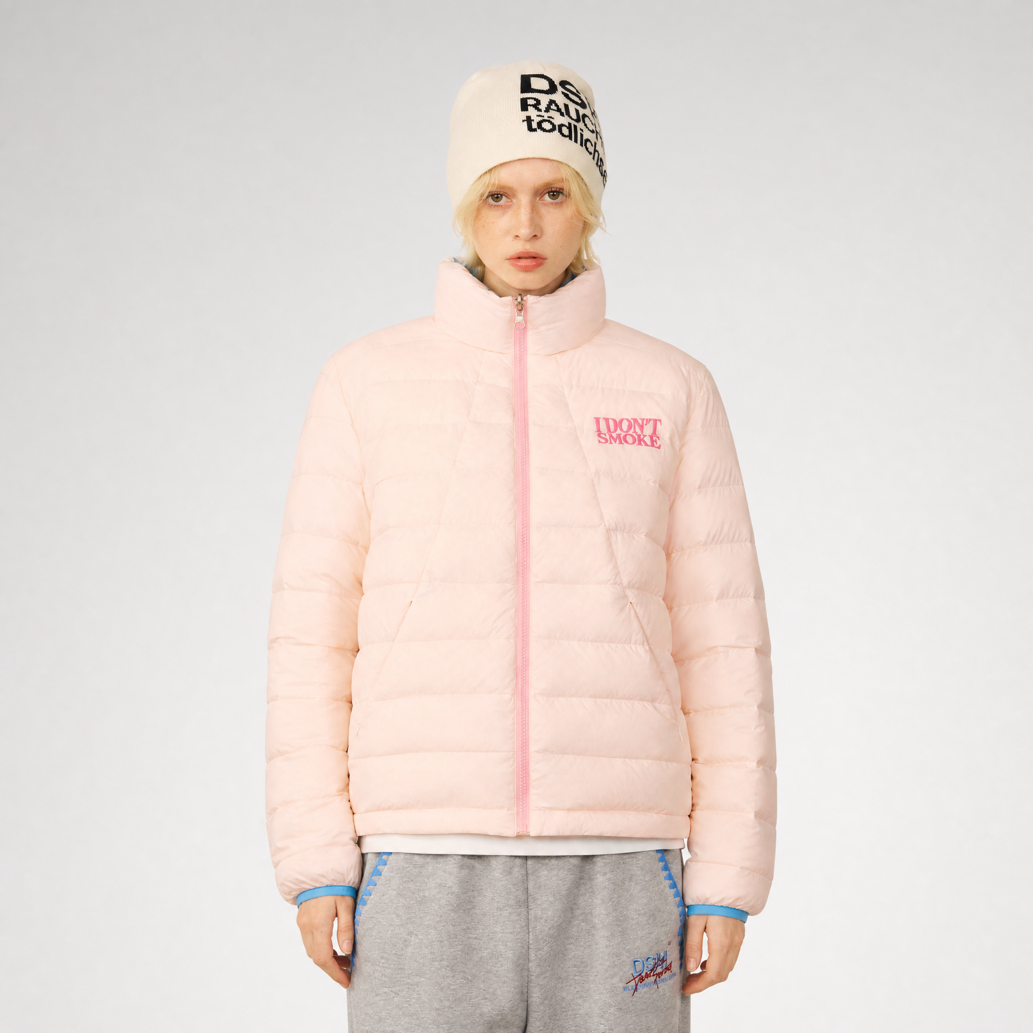 Reversible Plaid Lightweight Down Jacket