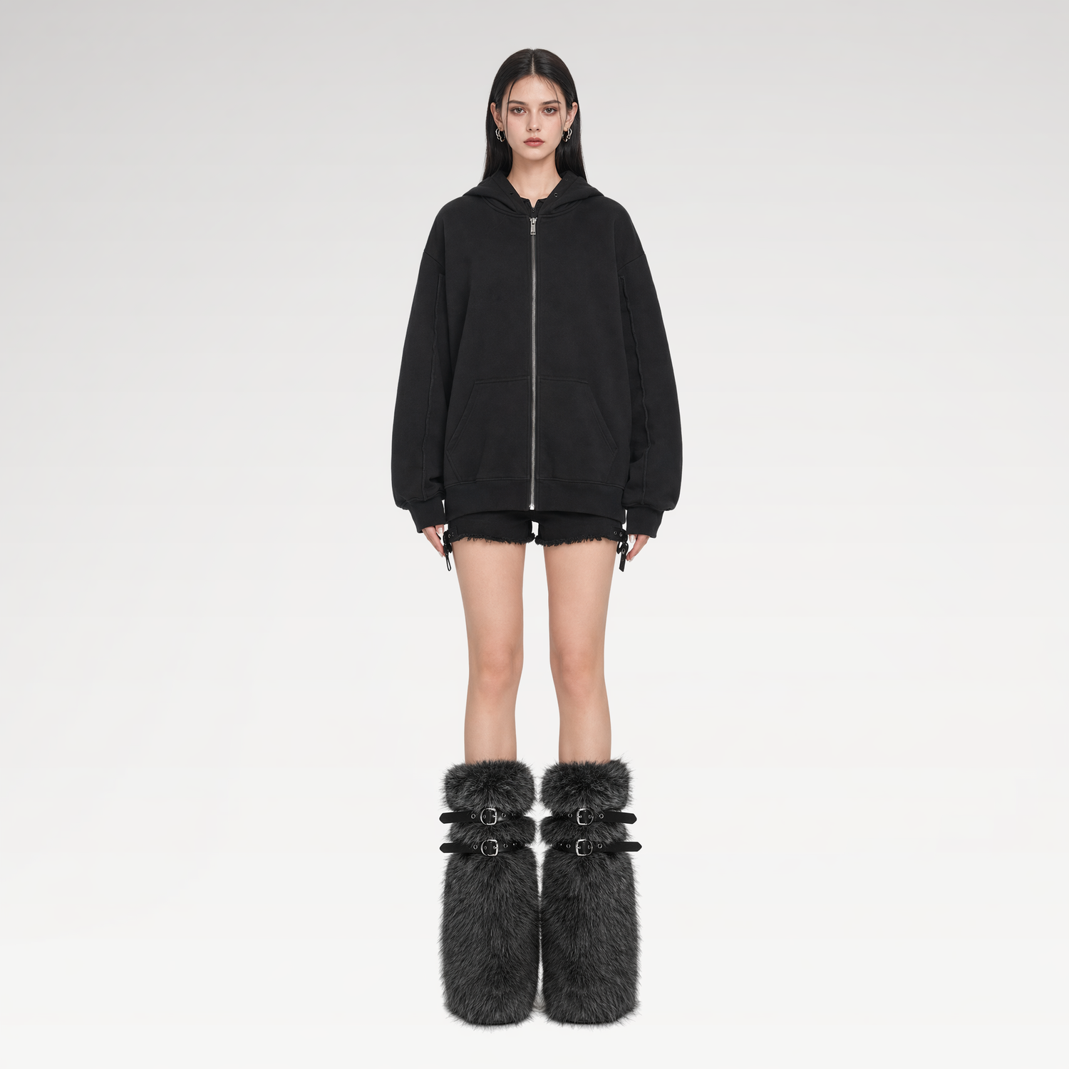 Furry Buckle Boot Covers