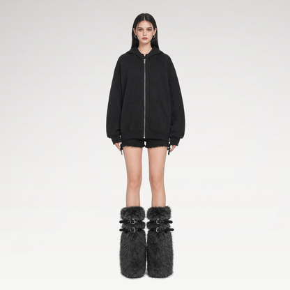 Furry Buckle Boot Covers