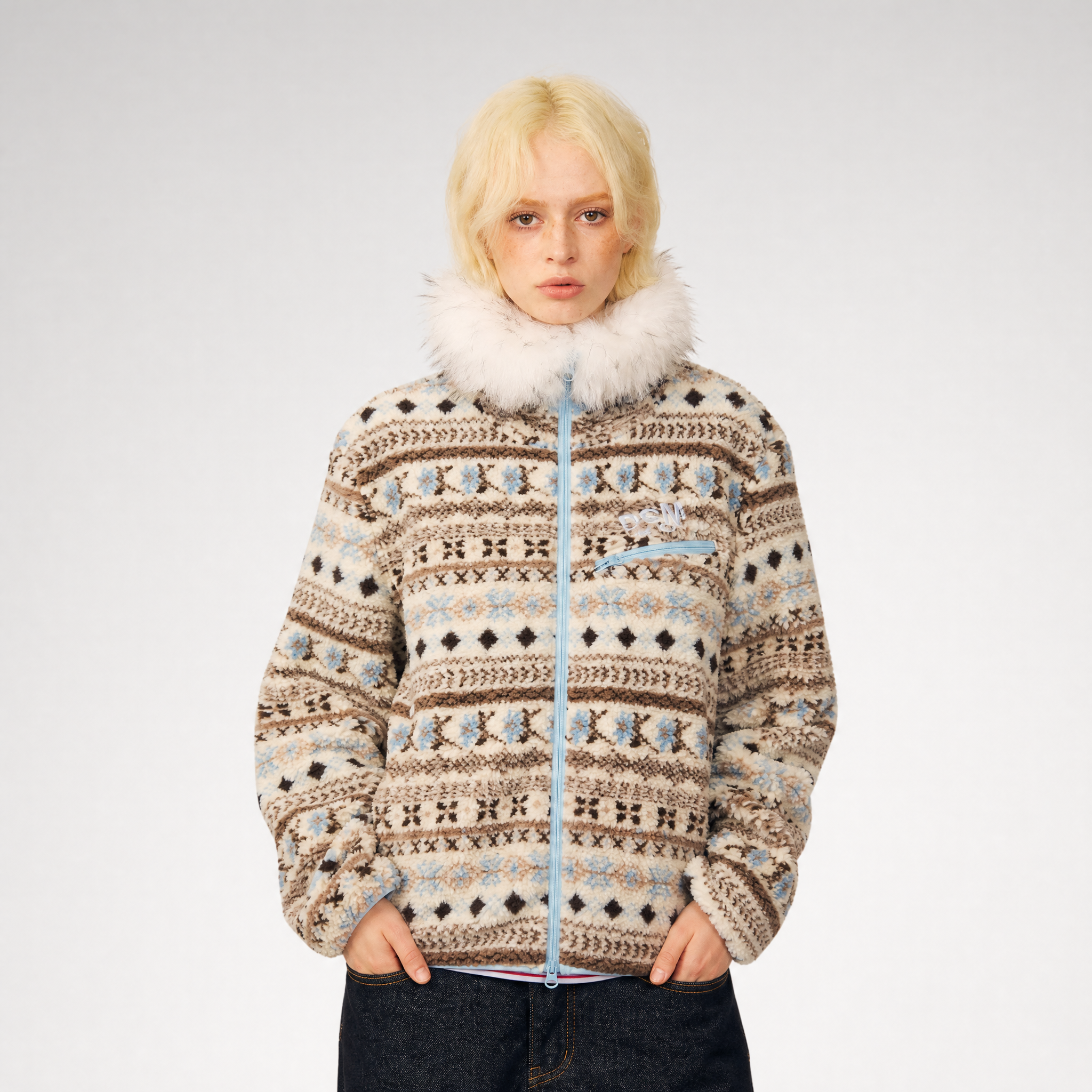 Nordic Jacquard Fleece Jacket