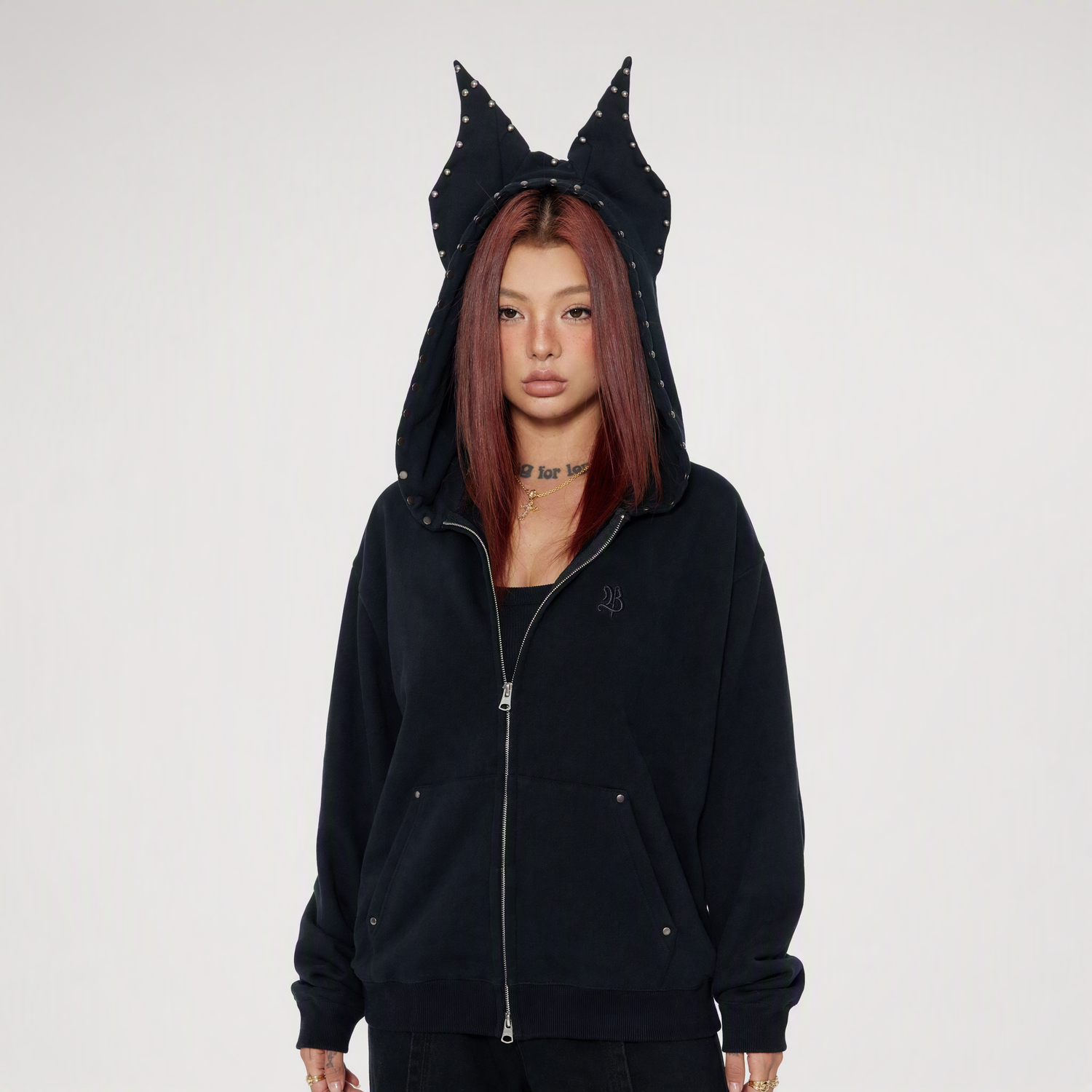 Devil Ear Zip Hoodie