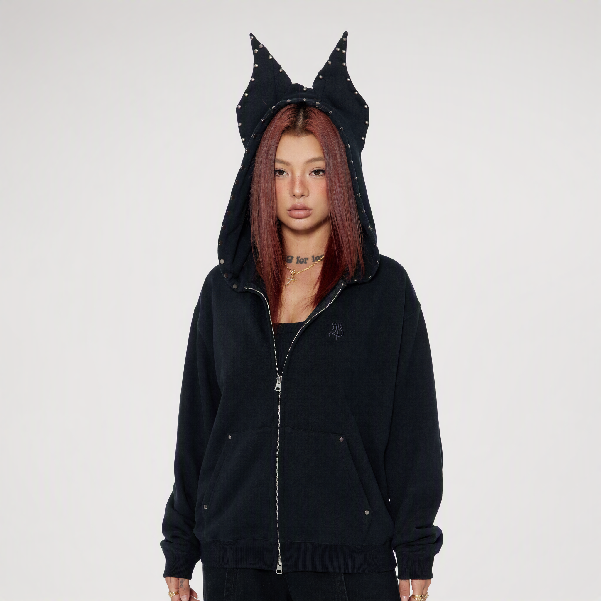 Devil Ear Zip Hoodie
