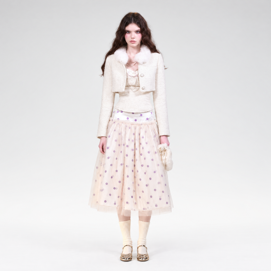 Boucle Jacket Tulle Skirt Set