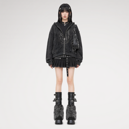 Fur Platform Combat Boots