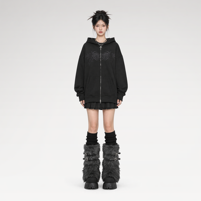 Plush Platform Moto Boots