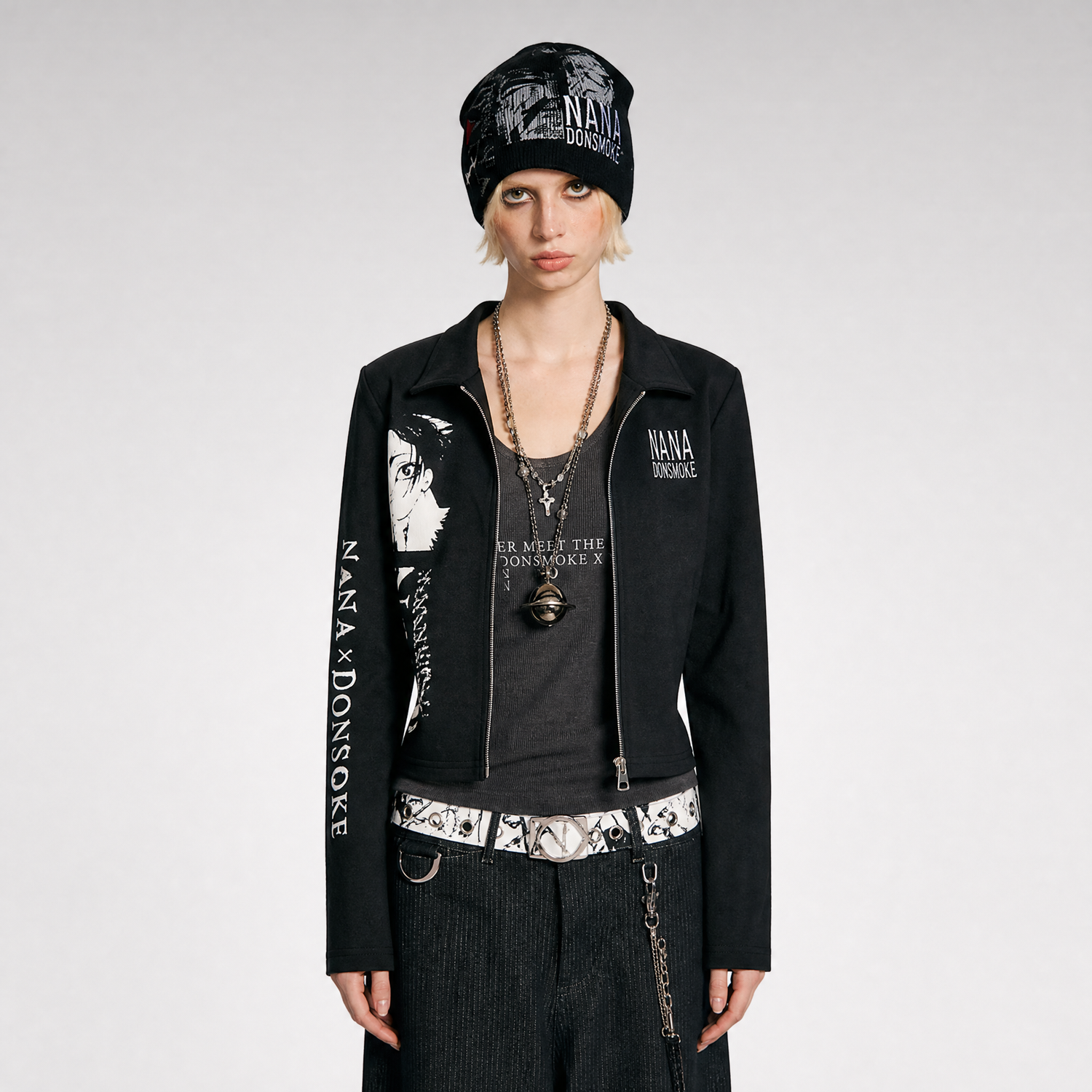 DSM X NANA Printed Zip Cardigan