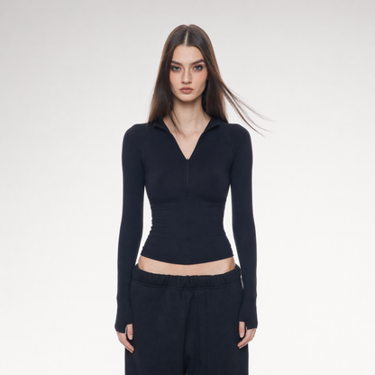 Zip-Front Skin Top