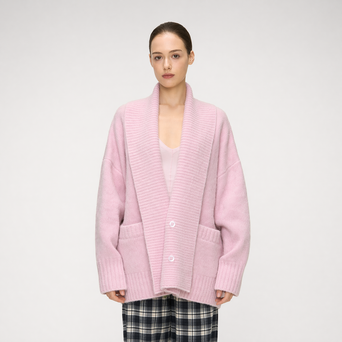 Dense Knit Shawl Cardigan