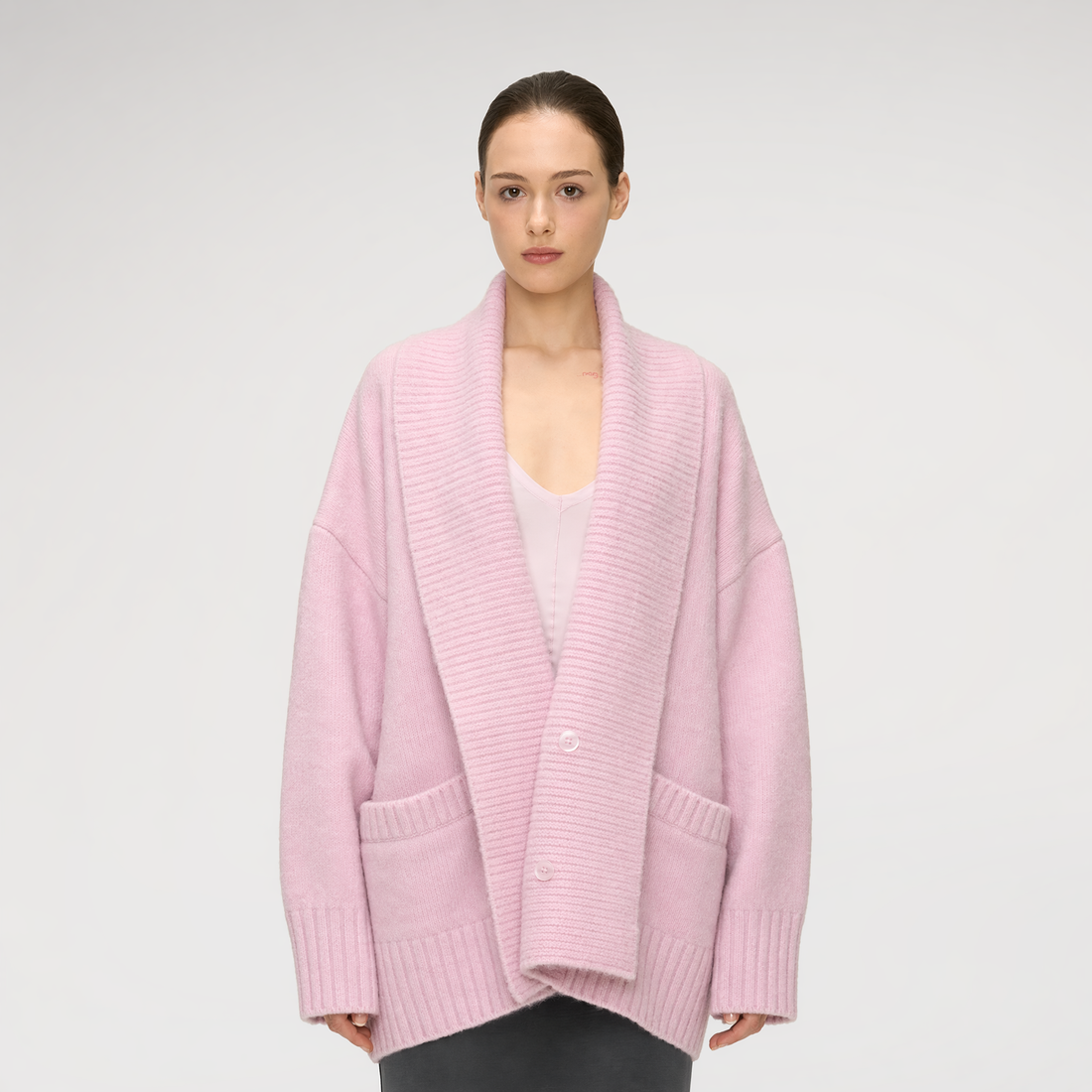 Dense Knit Shawl Cardigan