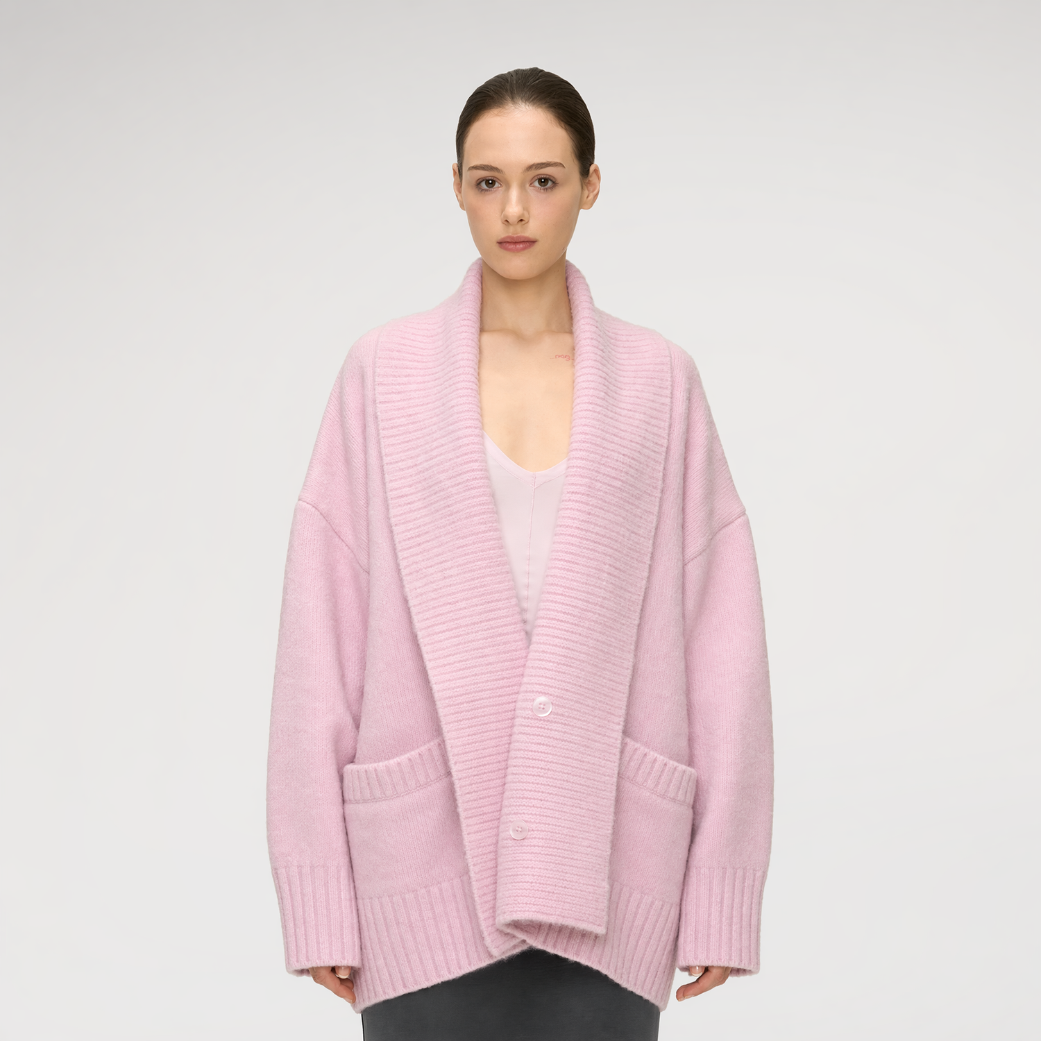 Dense Knit Shawl Cardigan