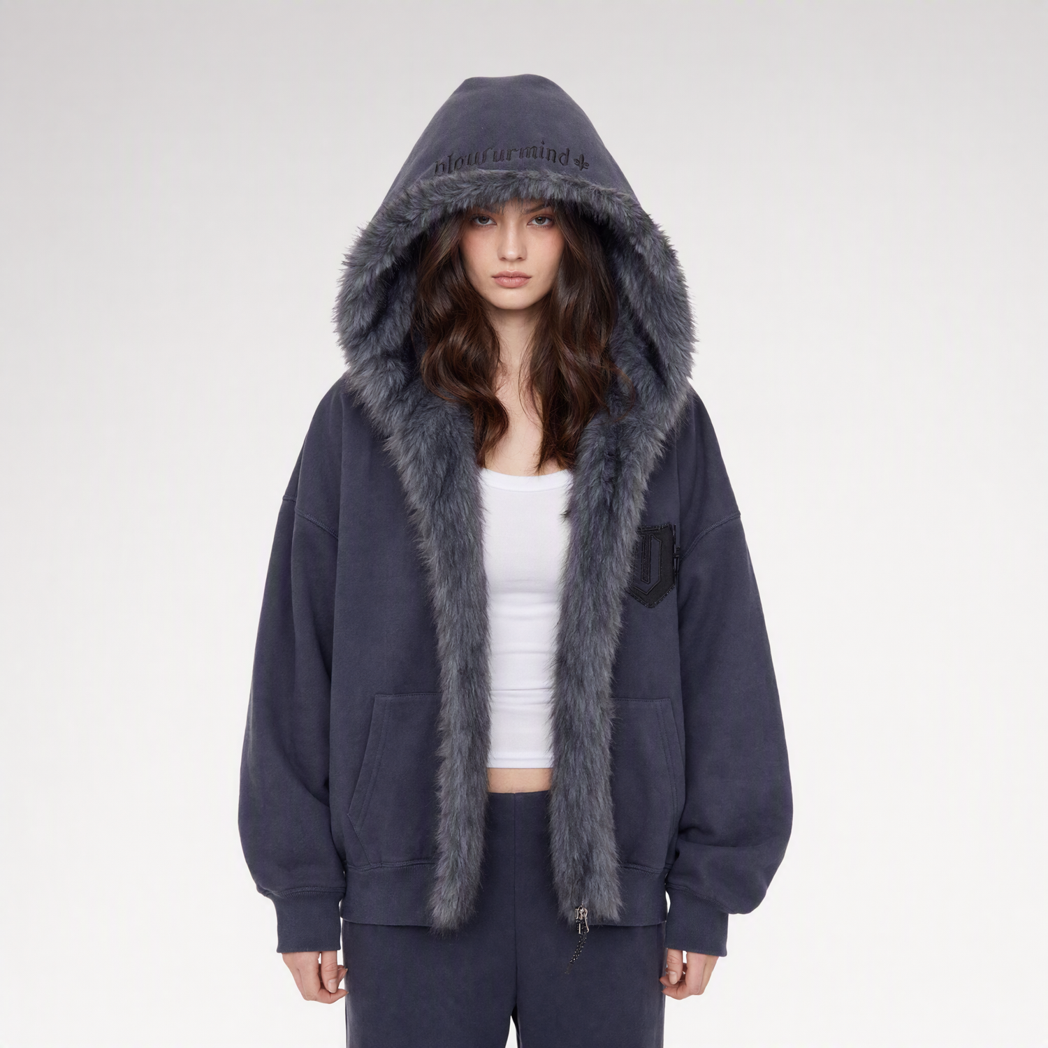 Reversible Faux Fur Hoodie