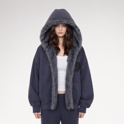 Reversible Faux Fur Hoodie