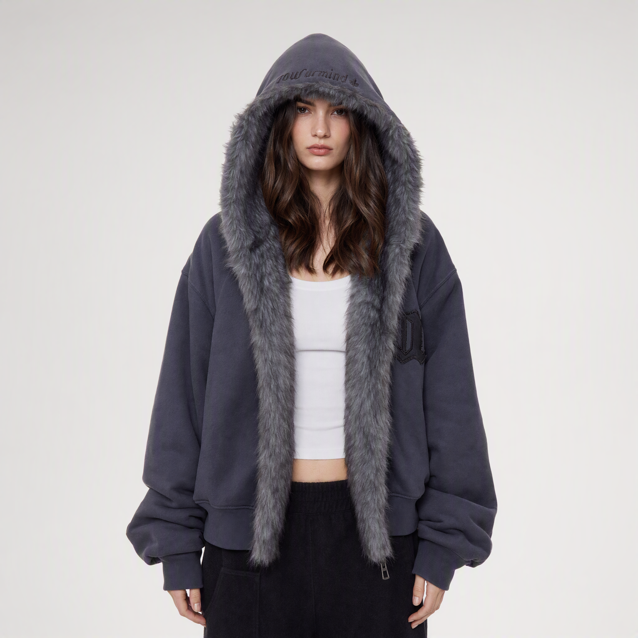 Reversible Faux Fur Hoodie