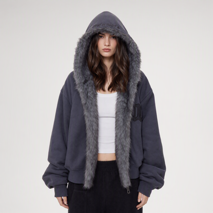 Reversible Faux Fur Hoodie