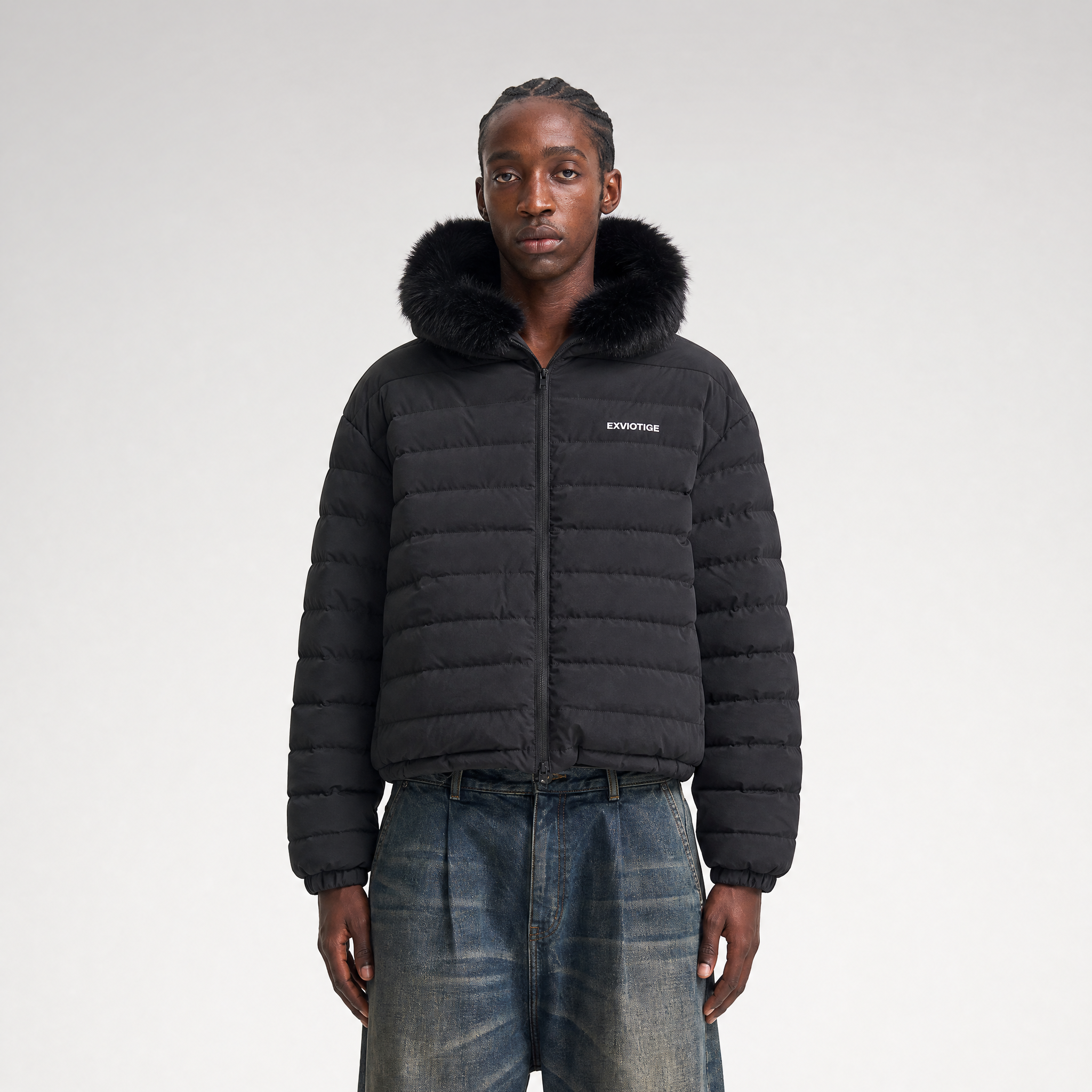 Quilted Boxy Down Jacket