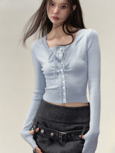 Black & Blue 2-in-1 Short V-neck Sweater - CHINASQUAD