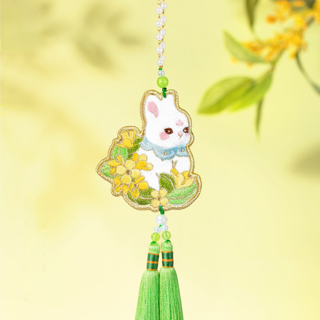 Jade Rabbit Embroidery Waist Accessory Sachet - CHINASQUAD